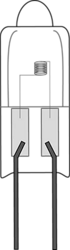 Lampada Tungsteno-alogena 12V/20W (range VISIBILE) filamento verticale (modelli fino al 2019)