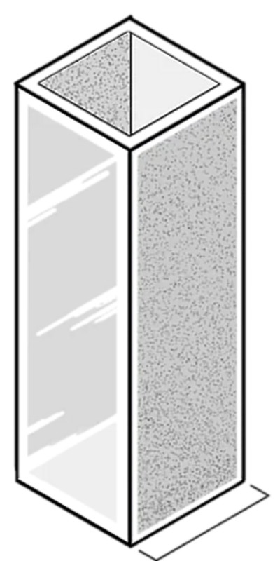Square cuvettes 10 mm, optical glass. Set of 4 pcs