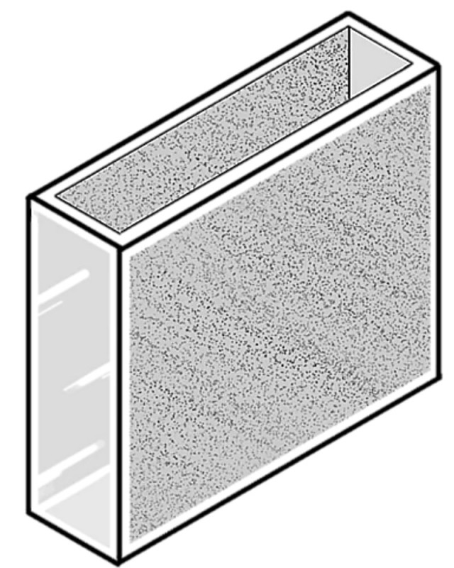 Square cuvettes 30mm, optical glass. Set of 4 pcs