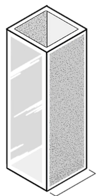 Square cuvettes 10 mm, QUARTZ glass. Set of 2 pcs