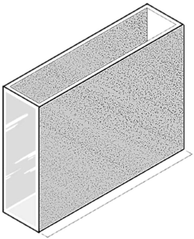 Square cuvettes 50 mm, QUARTZ glass. Set of 2 pcs